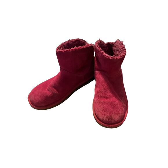 UGG Pink Winter Snow Boots Koolaburra Koola Star Mini Glittery Stars Girl’s SZ 4 - Picture 1 of 12